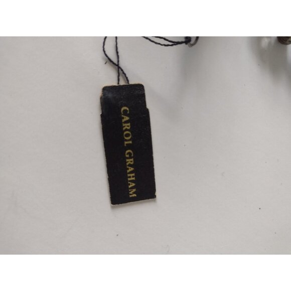 Carol Graham Glass Metal Beaded Necklace Vintage Triple Strand Clear NEW - Picture 5 of 5